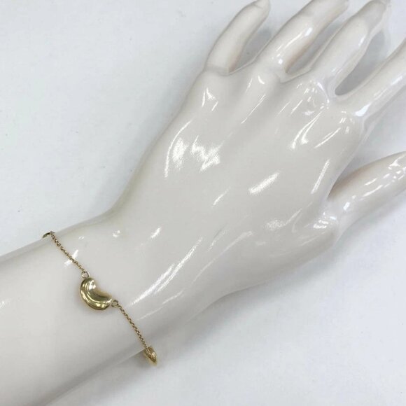 Tiffany & Co. 3 Bean Charm Bracelet 6.3" 18k Yellow Gold Peretti Auth #0223 - Picture 1 of 8